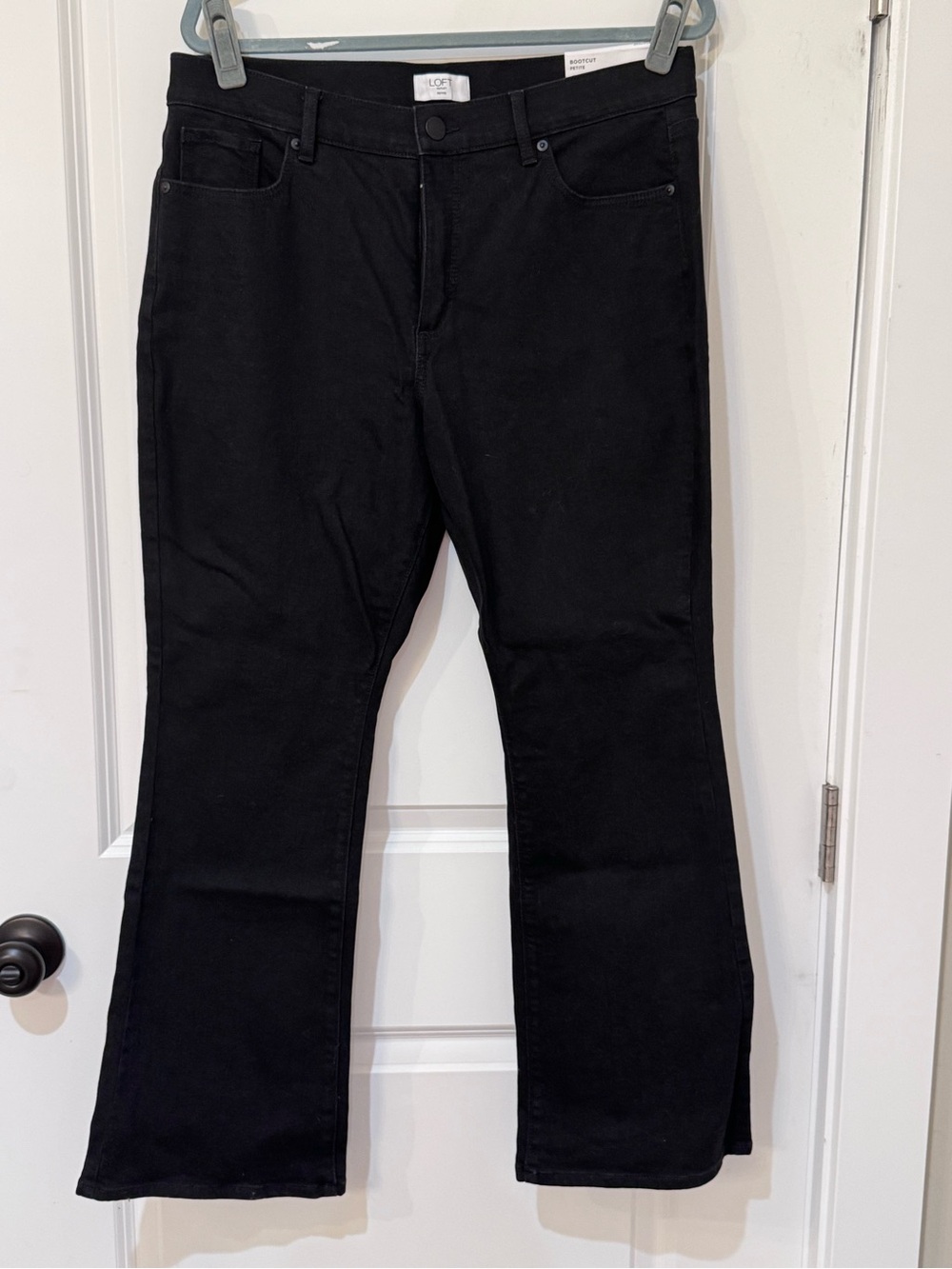 LOFT Black Wide Leg Flare Jeans